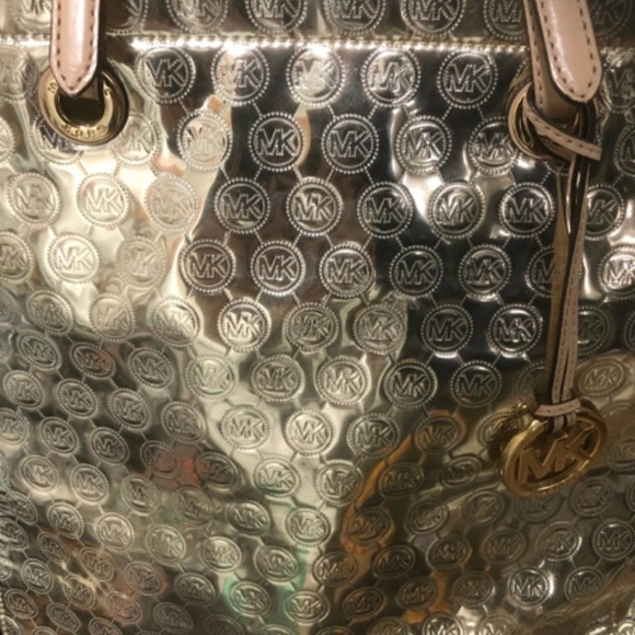 Michael Kors Metallic Patent and Leather Totebag - Picture 12 of 12